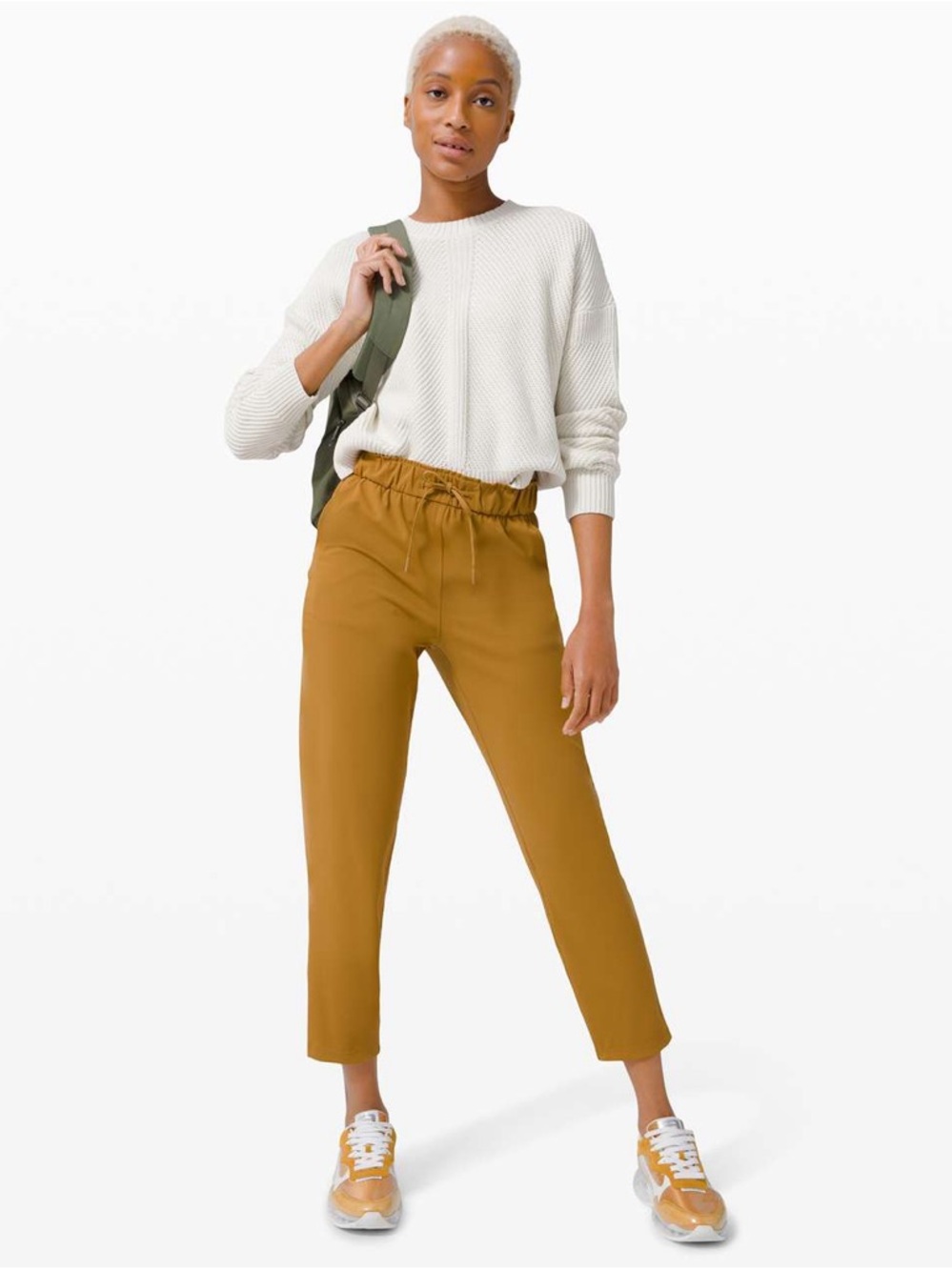 Lululemon Keep Moving Pant 7/8 High-Rise in Spiced Bronze (mustard tone). Size 6